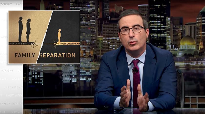 John Oliver om familjeseparationer