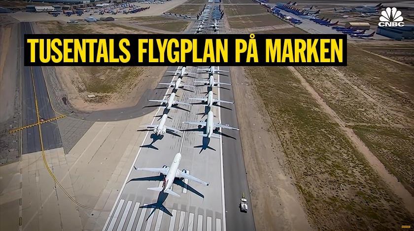 Se hur tusentals flygplan står parkerade