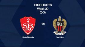 Ligue 1: Highlights - STADE BRESTOIS 29 - OGC NICE (0-3) - Week 20  