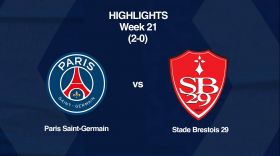 Ligue 1: Match Clip Paris Saint-Germain - Stade Brestois 29 (2-0) - Highlights English - Week 21