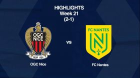 Ligue 1: Match Clip OGC Nice- FC Nantes (2-1)  - Highlights English - Week 21