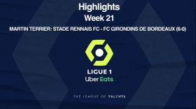 Ligue 1: Player Highlight - Martin Terrier (33') / Stade Rennais FC - FC Girondins De Bordeaux (6-0) - Week 21