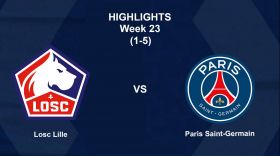 Ligue 1: Match Clip LOSC LILLE - PARIS SAINT-GERMAIN (1-5) - Highlights - week 23