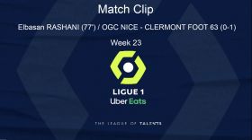LIGUE 1: PLAYER HIGHLIGHT - Goal Elbasan RASHANI (77') / OGC NICE - CLERMONT FOOT 63 (0-1) - Week 23  