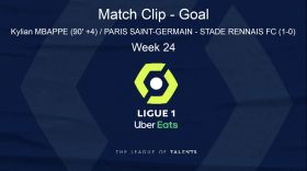 LIGUE 1: PLAYER HIGHLIGHT - Goal Kylian MBAPPE (90' +4) / PARIS SAINT-GERMAIN - STADE RENNAIS FC (1-0)  - WEEK 24