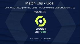 LIGUE 1: PLAYER HIGHLIGHT - Goal Ga�l KAKUTA (22' pen) / RC LENS - FC GIRONDINS DE BORDEAUX (3-2) - WEEK 24