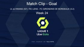 LIGUE 1: PLAYER HIGHLIGHT - Goal Ui Jo HWANG (53') / RC LENS - FC GIRONDINS DE BORDEAUX (3-2) - WEEK 24 