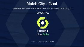 Ligue 1: Player Highlight - Goal Adil RAMI (45' +1) / STADE BRESTOIS 29 - ESTAC TROYES (5-1) - Week 24