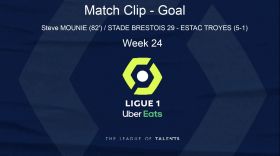 Ligue 1: Player Highlight - Goal Steve MOUNIE (82') / STADE BRESTOIS 29 - ESTAC TROYES (5-1) - Week 24