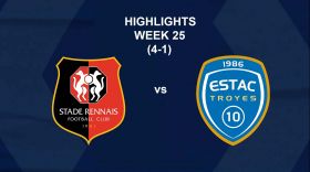 LIGUE 1: MATCH CLIP STADE RENNAIS FC - ESTAC TROYES (4-1) - HIGHLIGHTS - WEEK 25